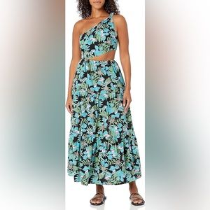 Moon River Tropical One Shoulder Dress size XS